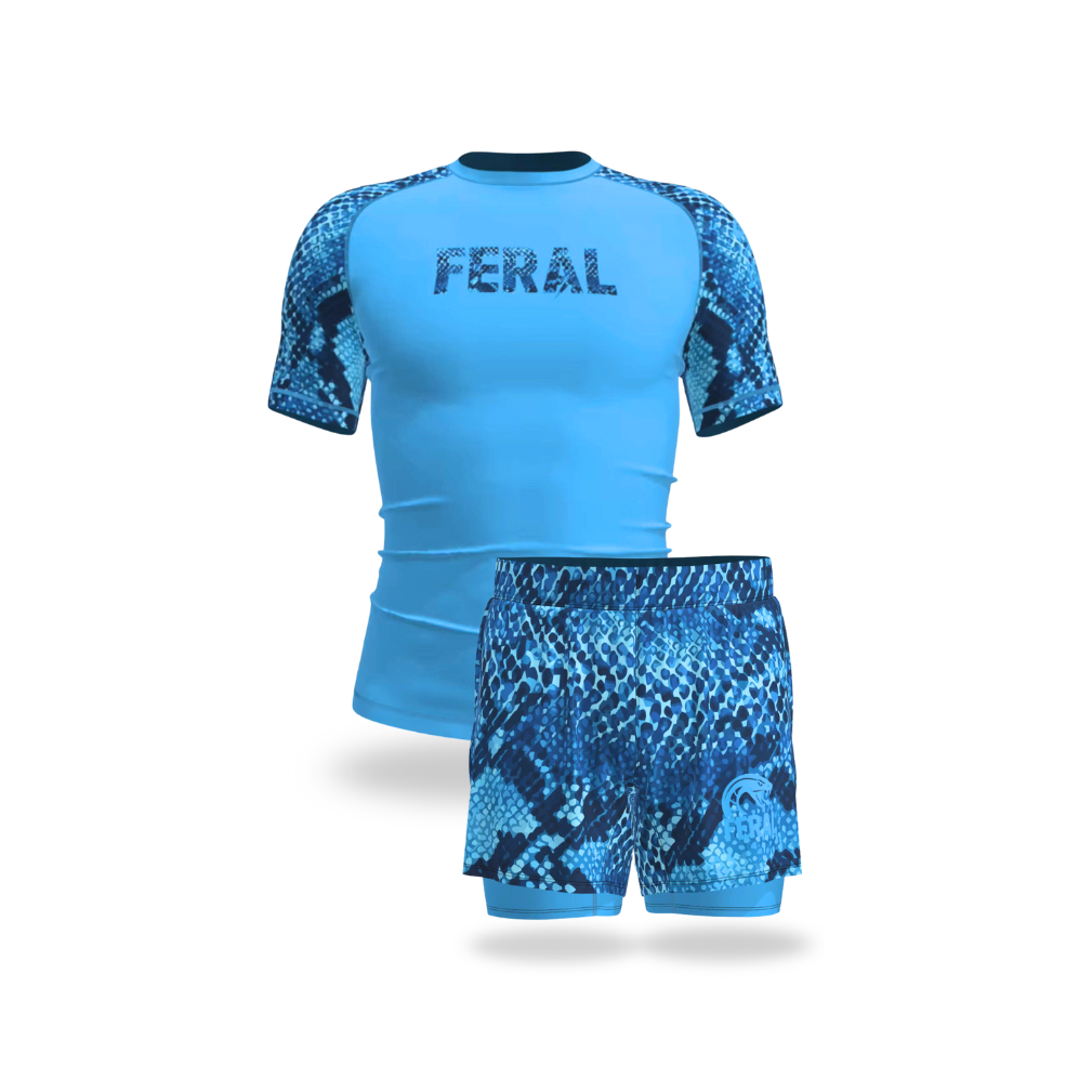 Rashguard + Short vipère bleue